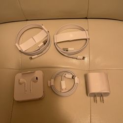Brand New Wired Apple EarPhone and USB Cable Never Used!