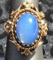 Blue Sapphire Gold Fill Ring - Size 5/6