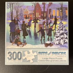 Bits & Pieces Jigsaw Puzzle 300 Pc (Puzzle, No. 40991) Joyful Skaters New Sealed