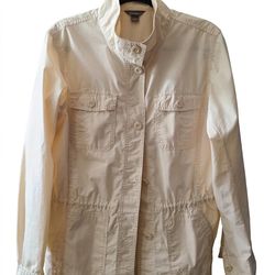 Eddie Bauer Lightweight Utility Jacket Color Cream L size