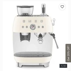 SMEG Semi-Automatic Espresso Machine EGF03 - Cream    