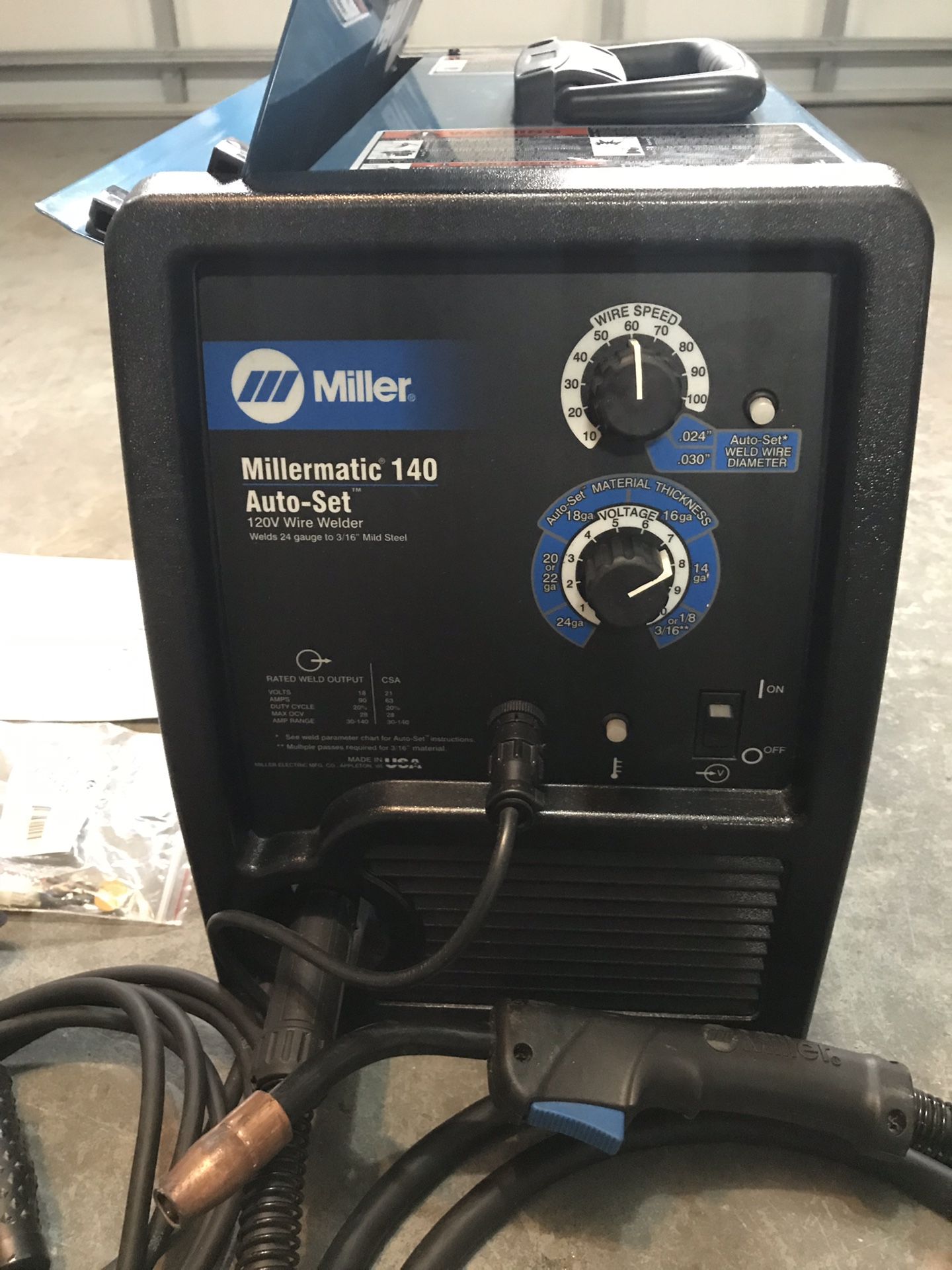 Miller Millermatic 140 auto set welder 120v like new mig or flux and