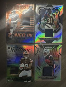 2022 Panini Memorabilia Cards Dak Prescott, David Bell, Dameon Pierce, Tyquan Thornton 