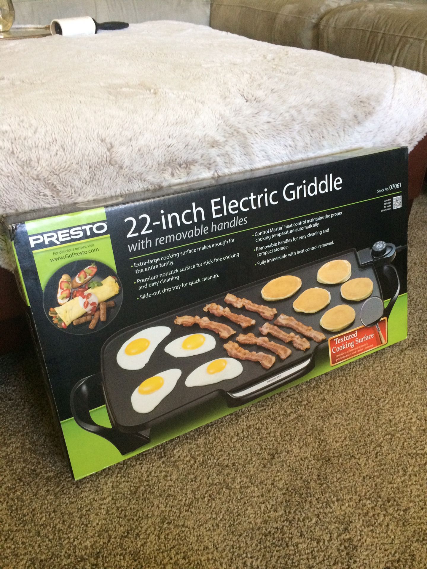 Unopened PRESTO 22” Electric Griddle With Removable Handles $39 OBO