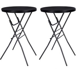 Cocktail Tables - 28” Black Round 2PCS