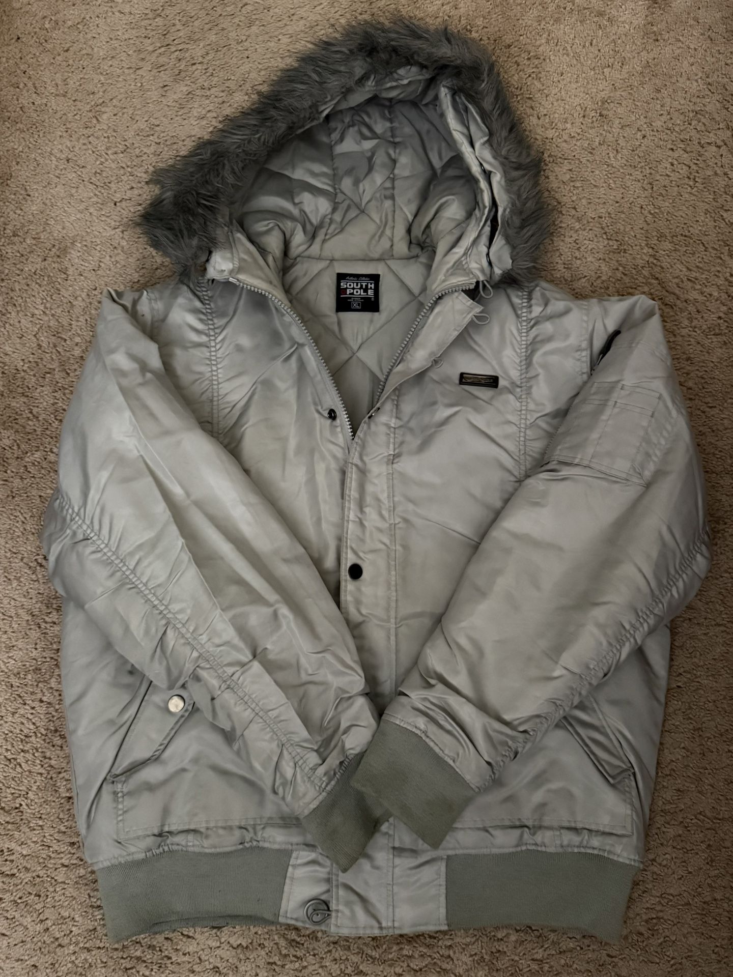 South Pole Winter Jacket with Hood Detachable Fur