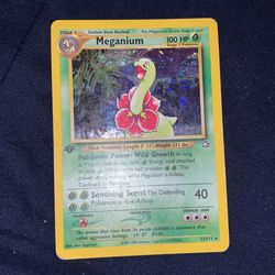 Meganium 1st Edition Pokémon Card Good Condition!