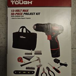 Hyper Tough 12v Max Lithium-Ion Cordless 3/8-inch Drill Driver 50 Piece Set, Used, Great Condition