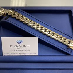 Bracelet Cubanlink 10k Solid Gold 20 Mm 