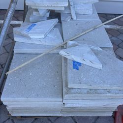 35 Pieces If Leftover 16”x16” Ivory Shellstone 