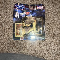2000 Starting Lineup Robin Ventura RARE New York NY Mets SP Card Figurine. The cardboard is warped. Plastic is detached on bottom but toy hasnt been o