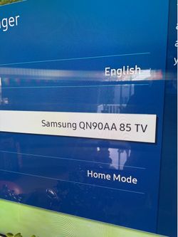 Samsung 85” TV  QN90AA Like New $2K TV
