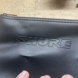 Vinyl Shure microphone zip bag 