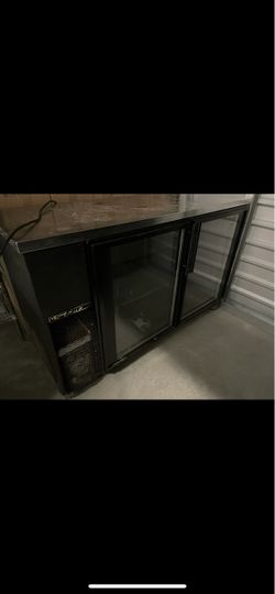 True TBB-24-60G 60” 2 Glass Door Bar Fridge, Black