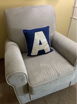 Delta Nursery Swivel and Rocking Upholstered Chair, Light Gray