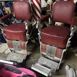 2 Belmont Barber Chairs 
