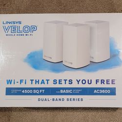 Linksys Velop Intelligent Mesh WiFi System, 3-Pack White (AC3600)