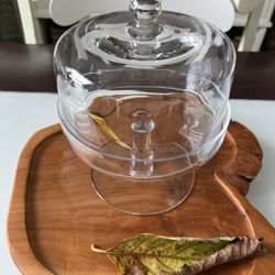 Small Glass Pedestal Cake Stand.