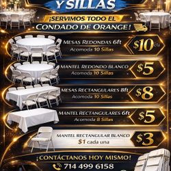 Renta Mesas Y Sillas