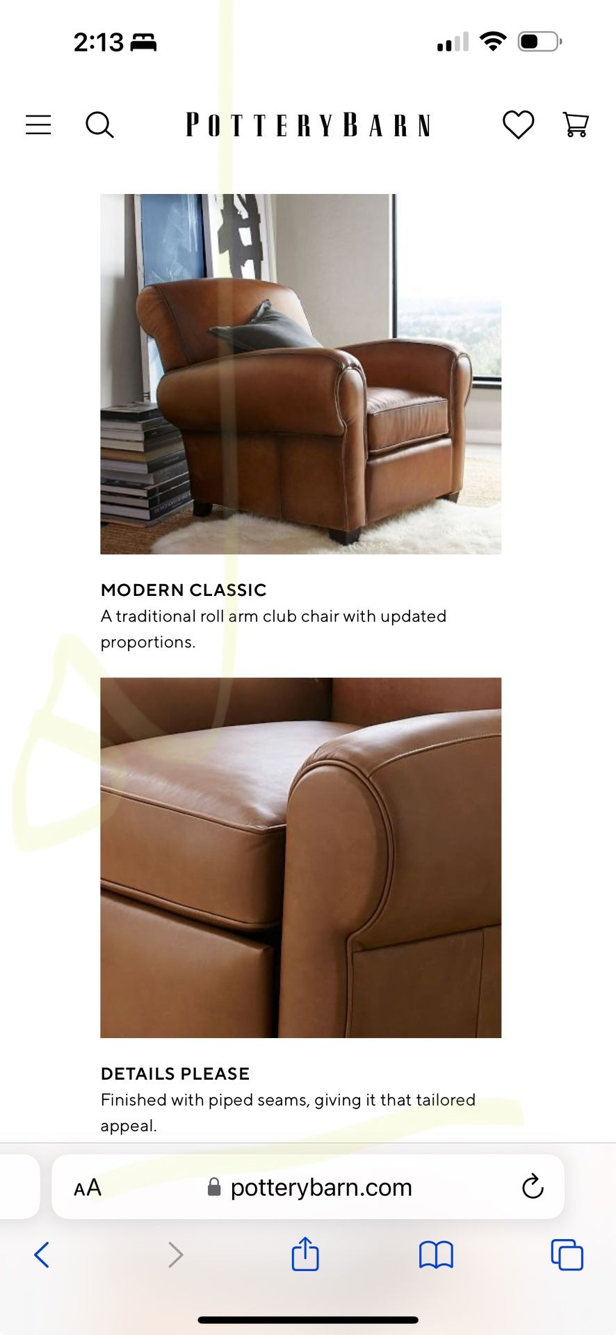 Manhattan Leather Armchair Pottery Barn Recliner