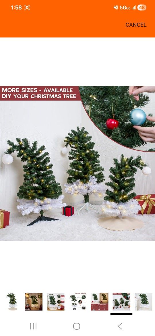 New Christmas Tree Hat With Lights 3ft 