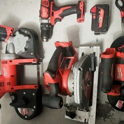 Milwaukee M18 FUEL & M12 Pro Tool Lot - High Output Battery Included