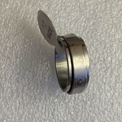 Stainless Steel Titanium Band Men Women Ring Size 6.5