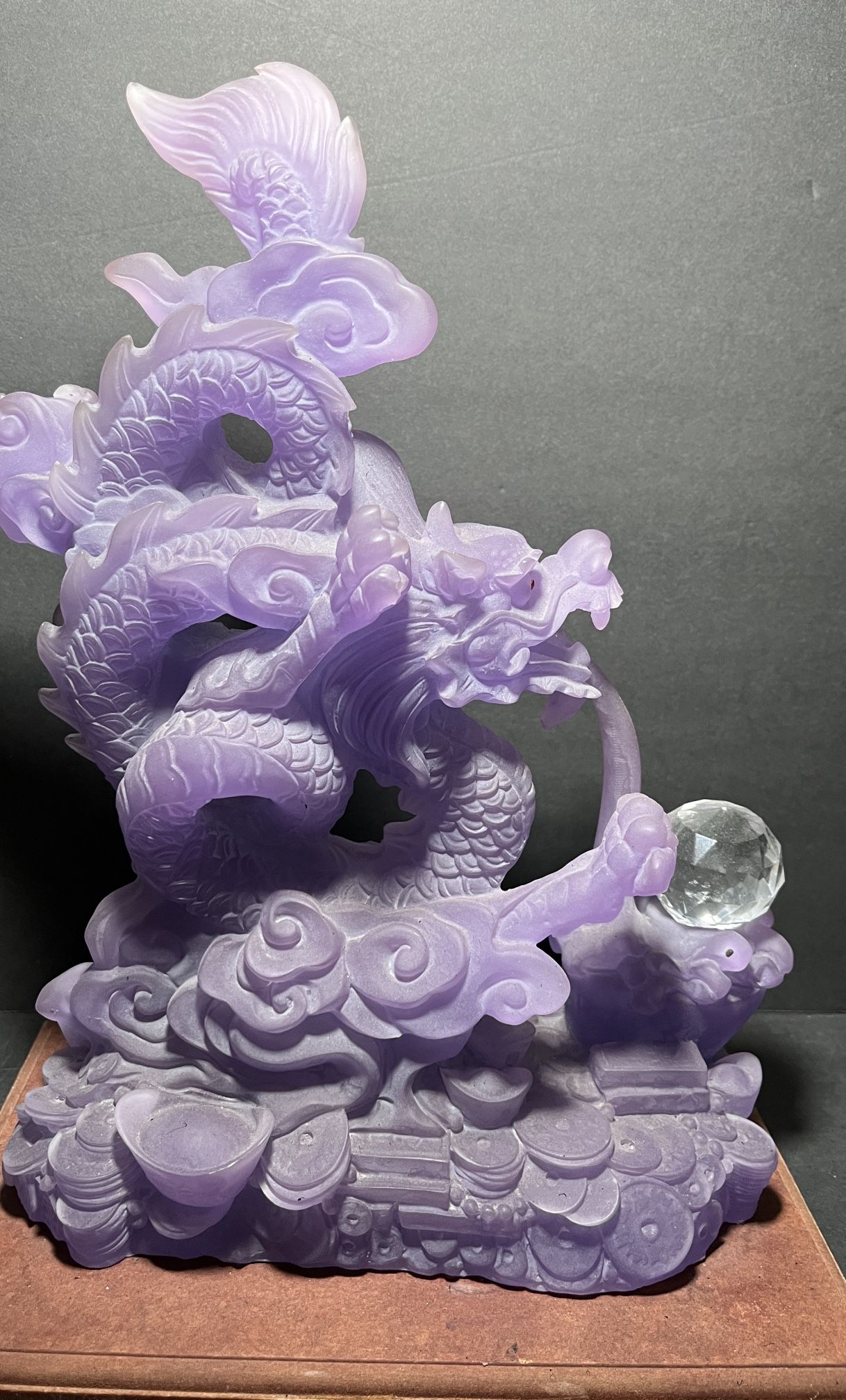 Purple Money Dragon Statue