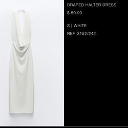 Zara White Dress Halter Top (Brand New)