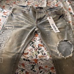 Purple Jeans  Size 34