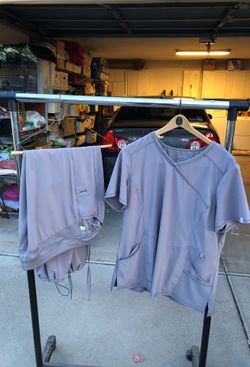 Pearl grey scrubs, barely worn