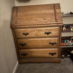 Warm wood Dresser Plus storage