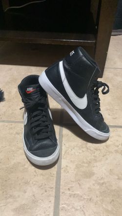 Nike Blazer Mid 77 Sneakers Black/White - Youth Size 6Y