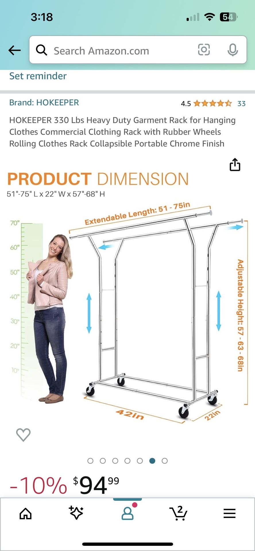 Double Sided Garment Rack