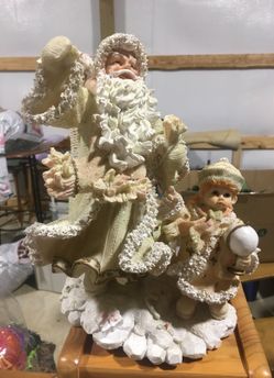 Santa/child figurine-12” high