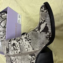 Snake Print Boots