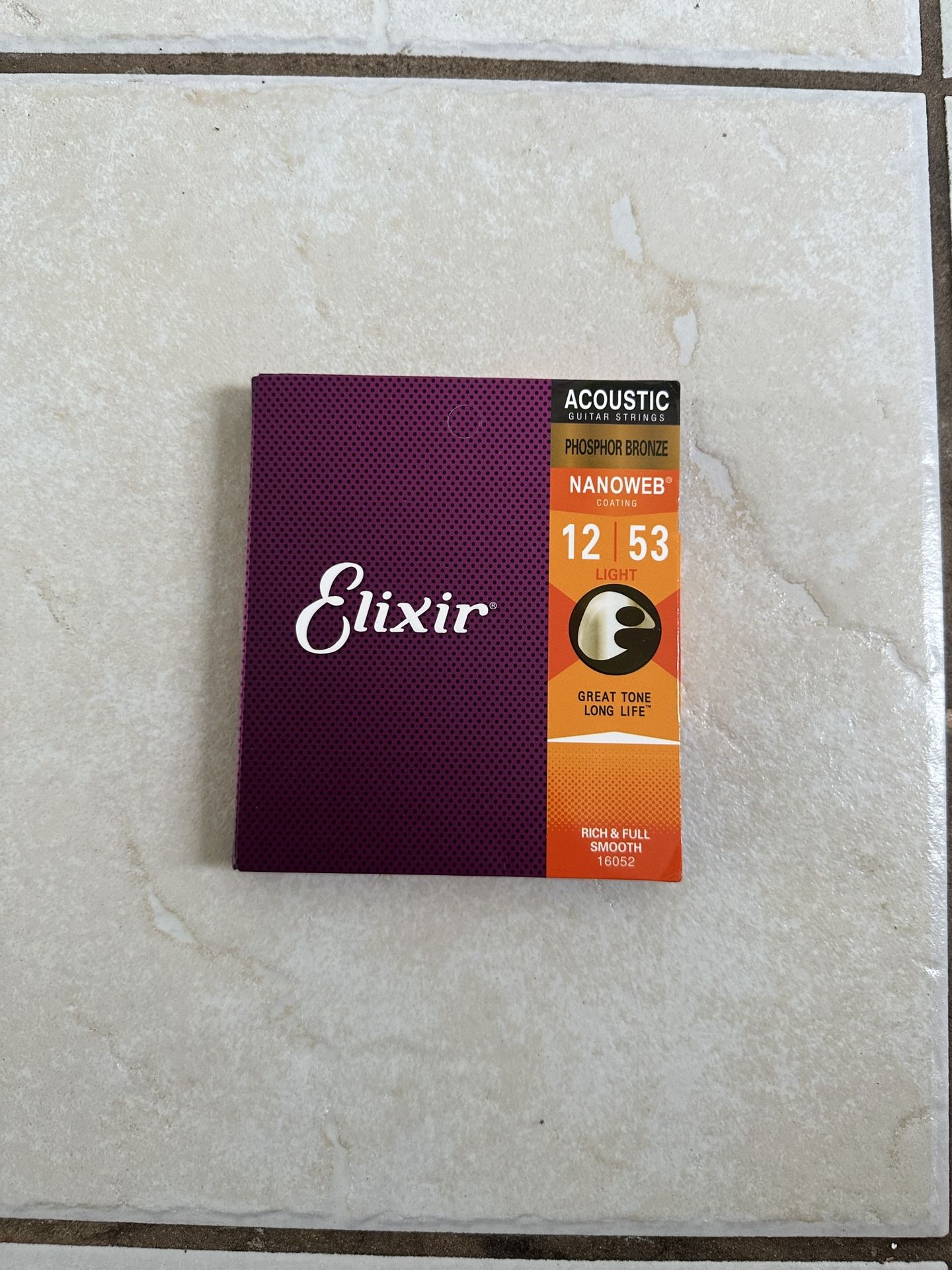 Elixir acoustic guitar strings 12-53
