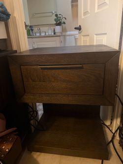 Brown Wooden Nightstand