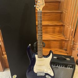 Squier Affinity Stratocaster (Mint) W/ Hardshell Case, Fender Amp 