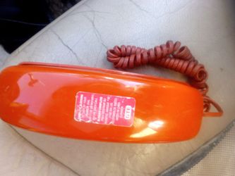 GTE 1982 Vintage Orange Trimline Telephone