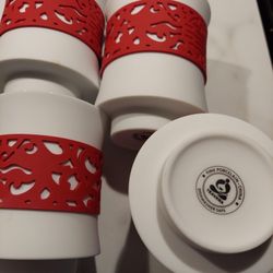 Teavana  White Porcelain  Tea Cups