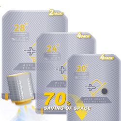 10-Pack Vacuum Bags for Travel with Wireless Rechargeable Pump, Carry-on Size Compression Packing Bags for Luggage & Suitcase, Space Saver for Clothes