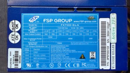 FSP 700w ATX Computer Desktop Power Supply