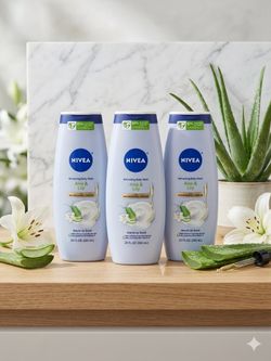 Nivea Aloe & Lily Refreshing Body Wash 3-Pack