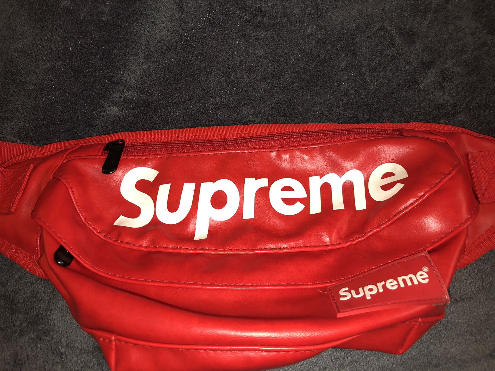 Red Leather Supreme Fanny Pack for Sale in Fresno, CA - OfferUp
