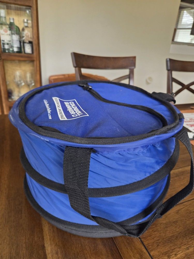 Collapsible Round Cooler with Bottle Opener