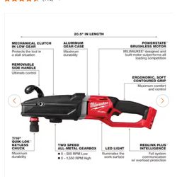 M18 FUEL 18V Lithium-Ion Brushless Cordless GEN 2 SUPER HAWG 7/16 in. Right Angle Drill (Tool-Only)