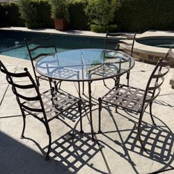 Glass Patio Table Set