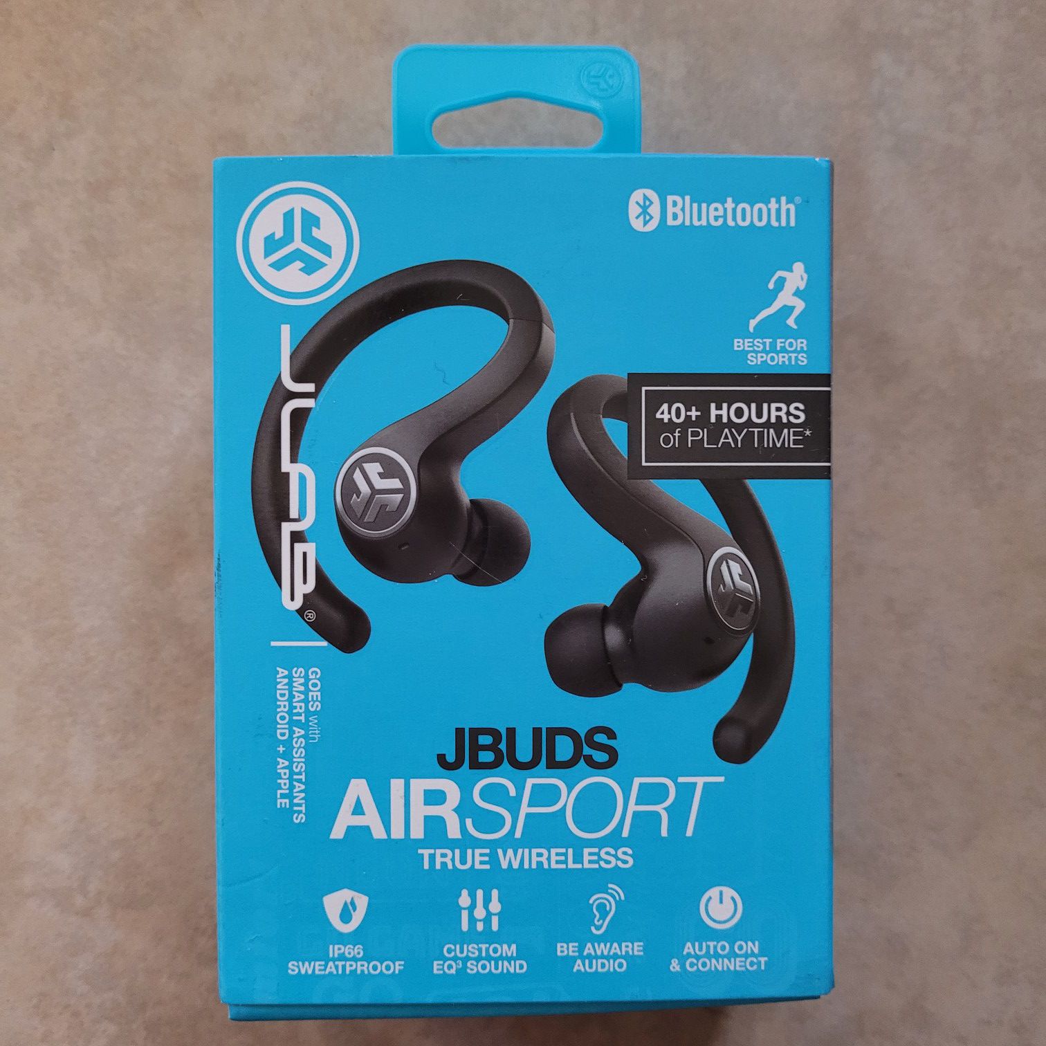 JLab Audio JBuds Air Sport True Wireless Bluetooth Earbuds + Charging Case - Black