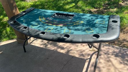 Folding Blackjack Table with Chip Tray